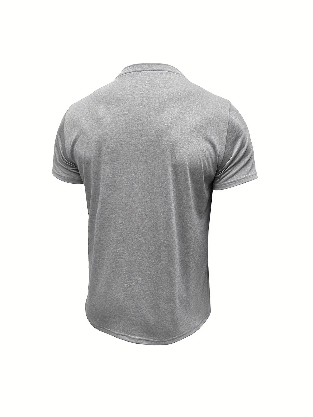 T-shirt elegante con colletto rotondo e tasca