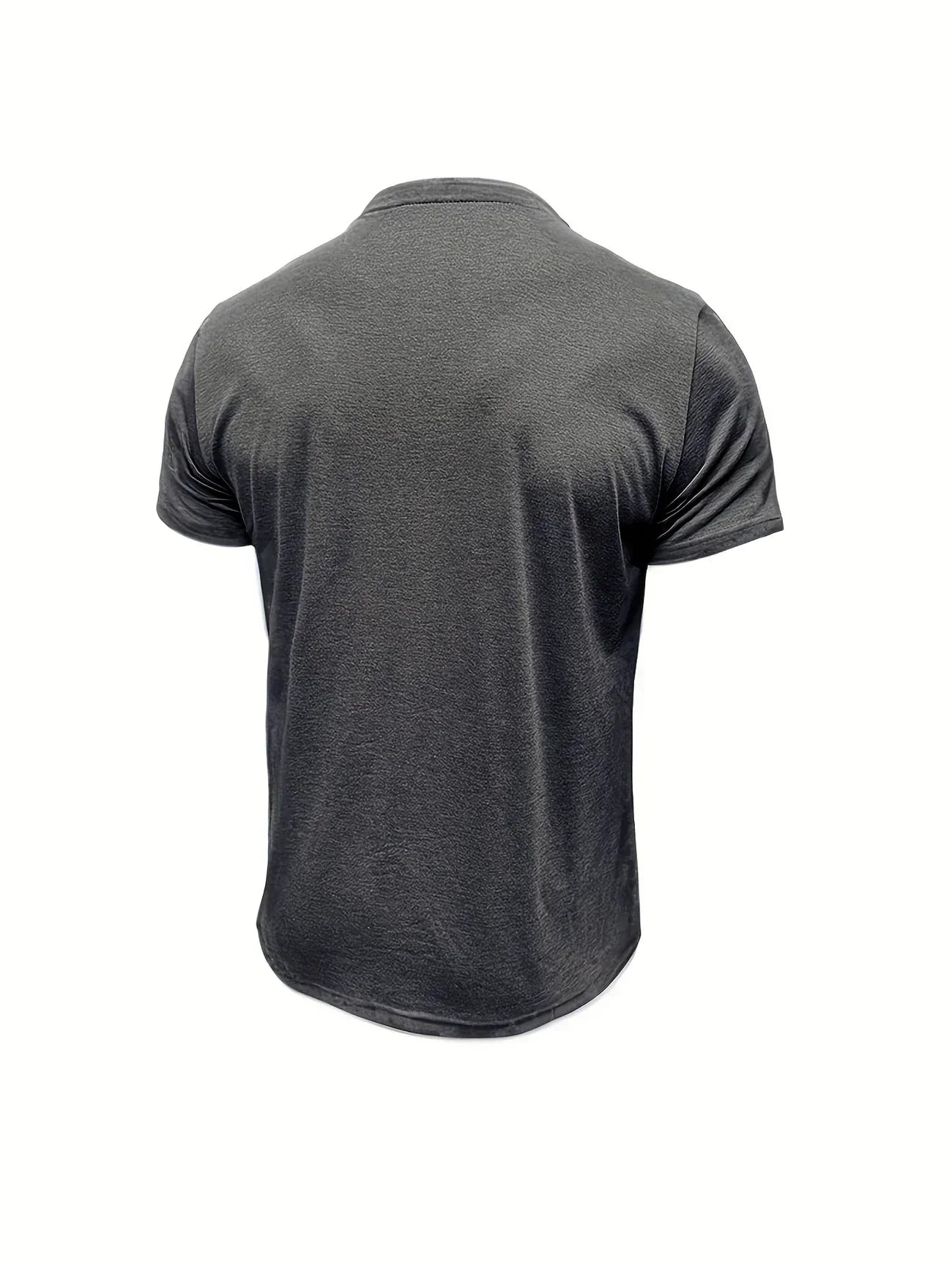 T-shirt elegante con colletto rotondo e tasca